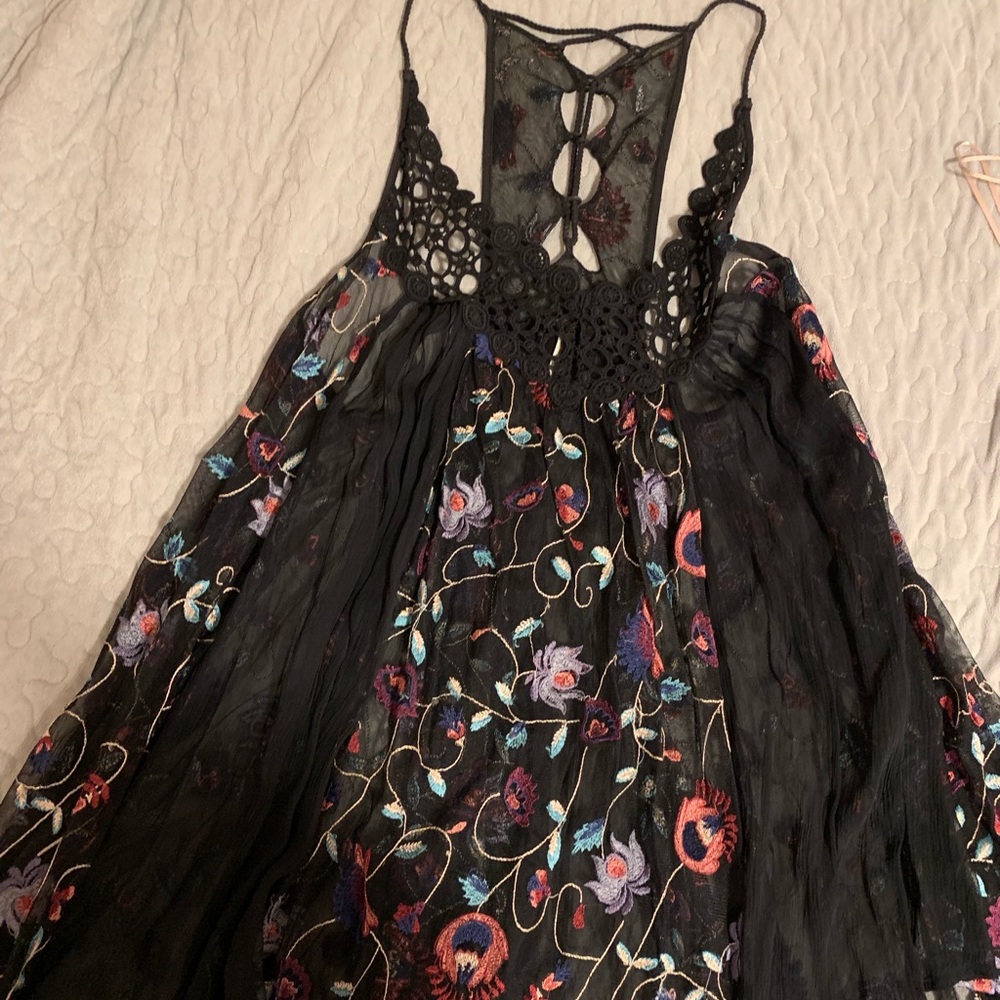 Sheer flowy Free People mini dress